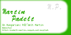 martin padelt business card